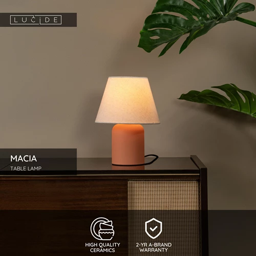 Lucide MACIA - Table lamp - 1xE14 - Terracotta - USP